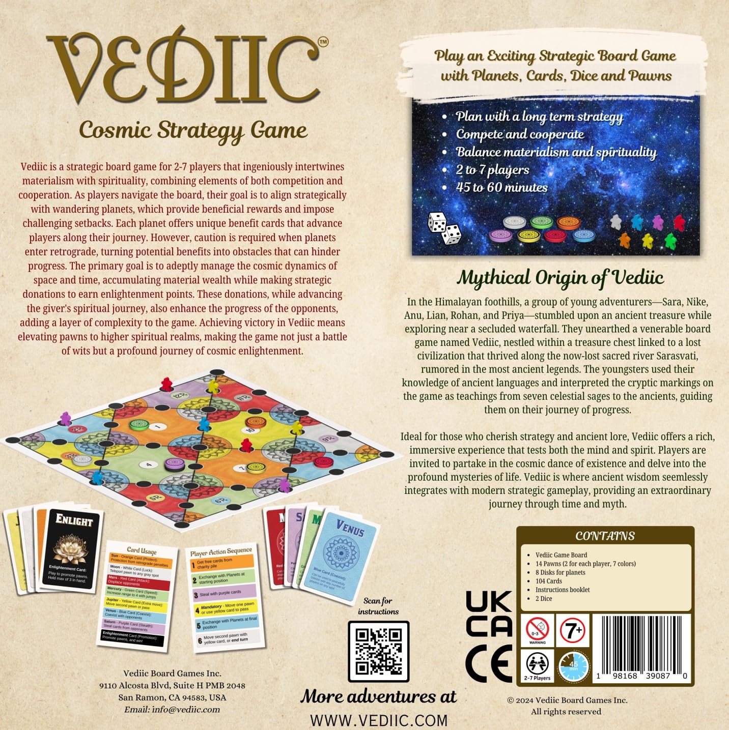 Vediic: Vedic Board Game – Cosmic Strategy for 2-7 Players