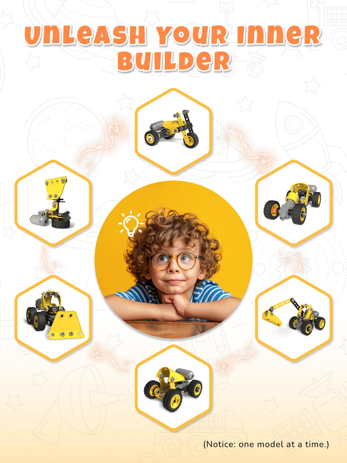 Veecafiodi 10-in-1 STEM Building Toy for Kids 4-8 | Educational Construction Set with 112 Pieces