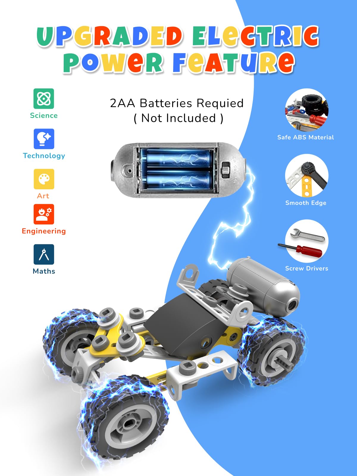 Veecafiodi 10-in-1 STEM Building Toy for Kids 4-8 | Educational Racing & Construction Kit