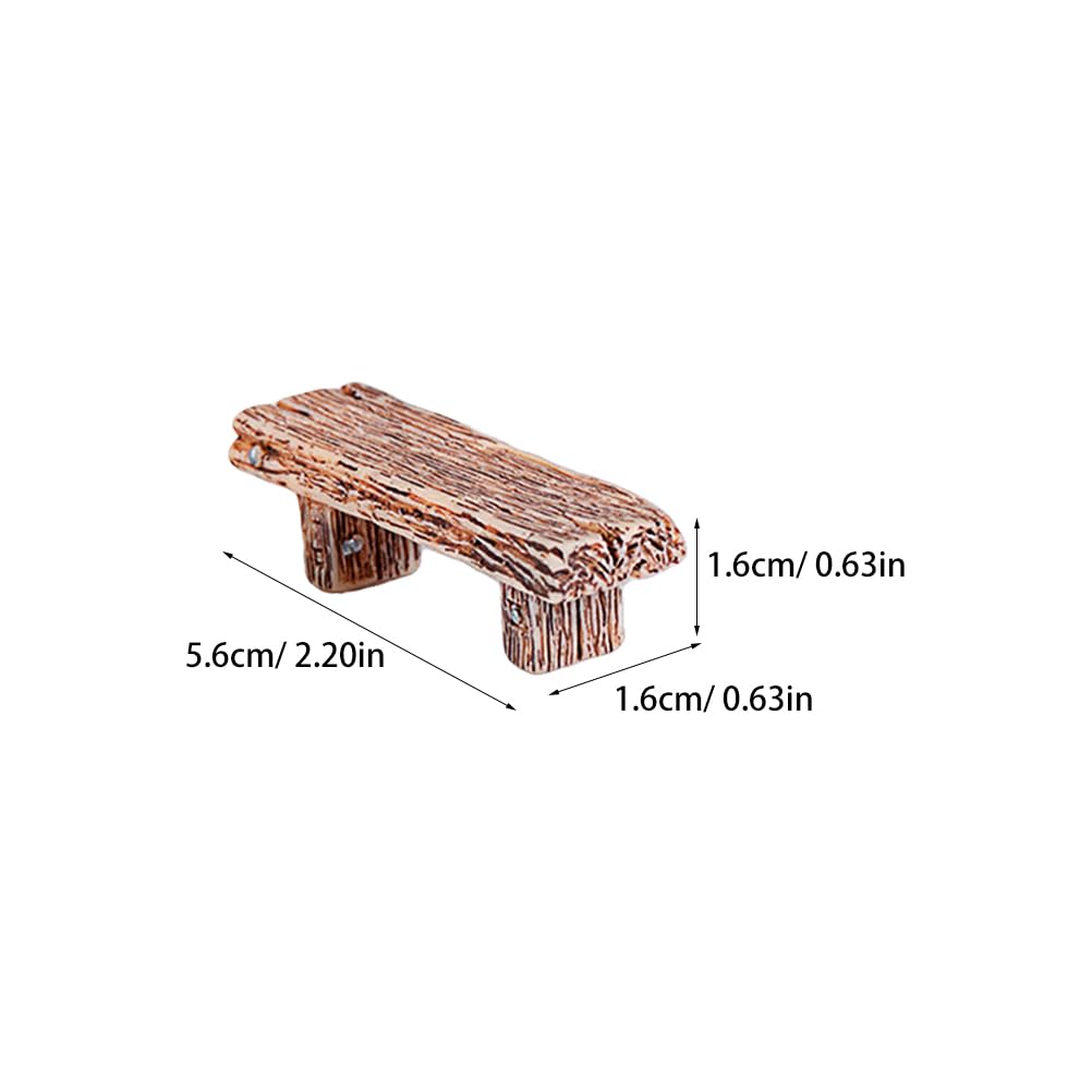 Veemoon 18Pcs Miniature Resin Bench Garden Accessories for Dollhouse, Terrarium, and Fairy Garden