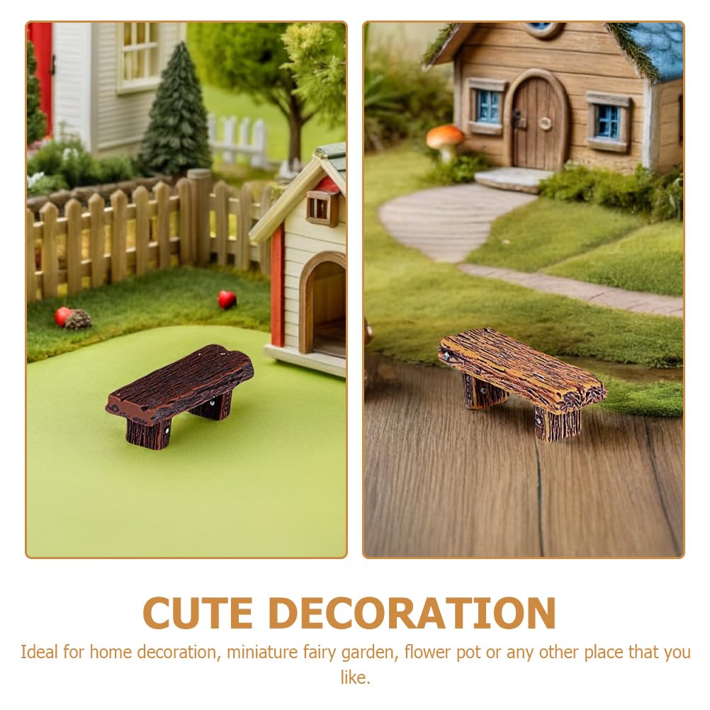Veemoon 18Pcs Miniature Resin Bench Garden Accessories for Dollhouse, Terrarium, and Fairy Garden