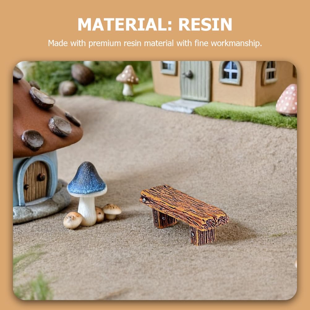 Veemoon 18Pcs Miniature Resin Bench Garden Accessories for Dollhouse, Terrarium, and Fairy Garden