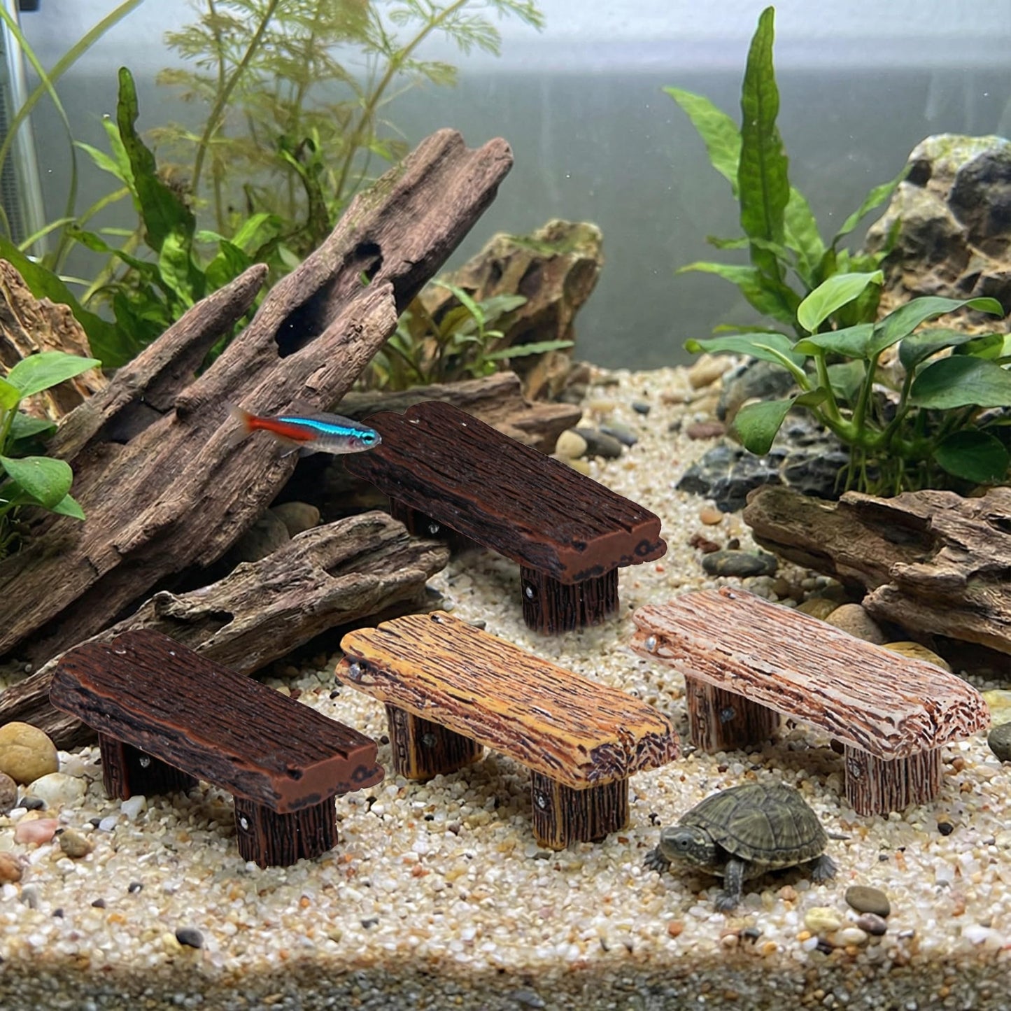 Veemoon 18Pcs Miniature Resin Bench Garden Accessories for Dollhouse, Terrarium, and Fairy Garden