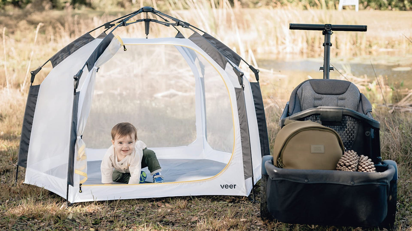 Veer Basecamp JPMA Certified Portable Pop-Up Play Yard | Indoor & Outdoor Shade Canopy