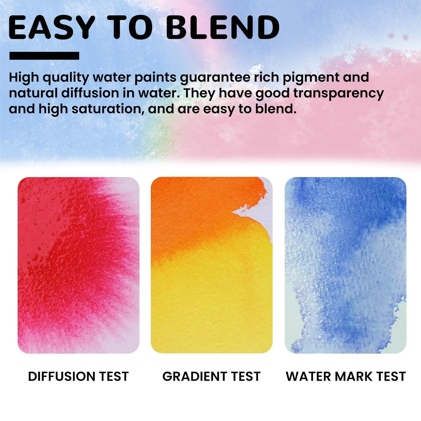 VEESA 12 Pack Watercolor Paint Set with Woodbrushes – 12 Vibrant, Washable Colors for Kids