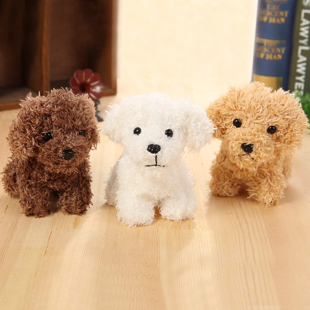 Vel Cute Stuffed Animal Dog Anime Plush Key Chain - 5 Inch (Brown)