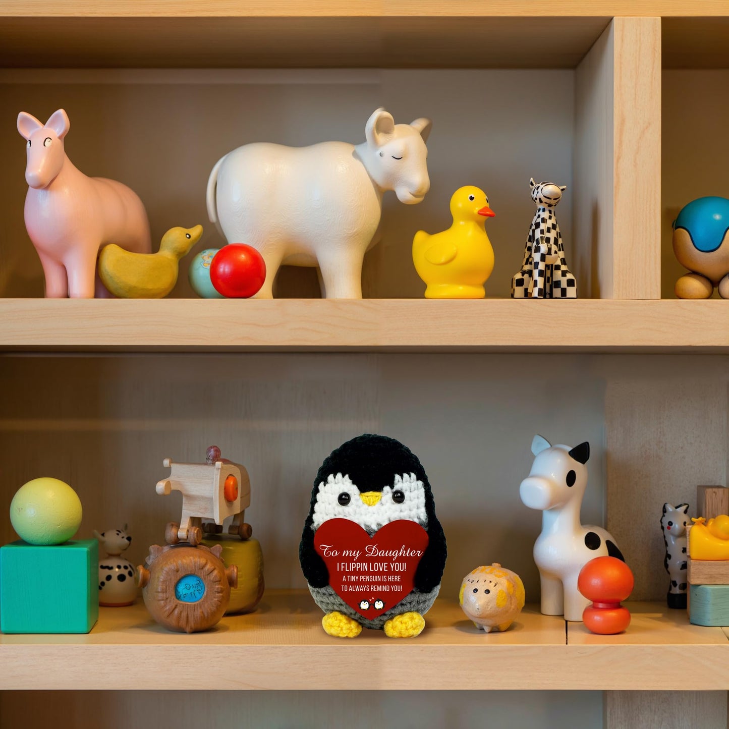 VELENTI Crochet Penguin Gift for Daughter — I Flippin Love You