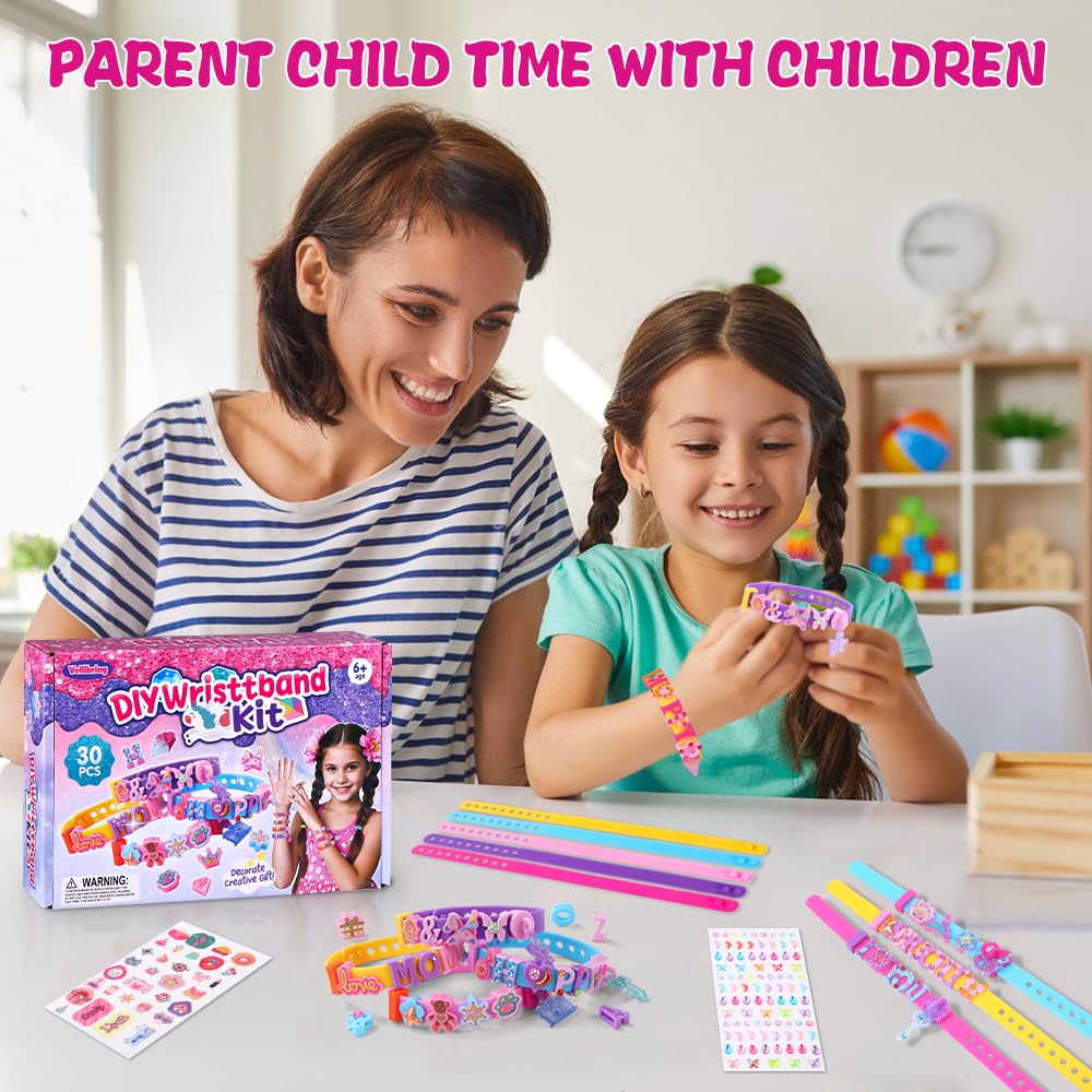 Vellibring Art Craft Making Kit for Kids – DIY Bracelets, Charms & Stickers