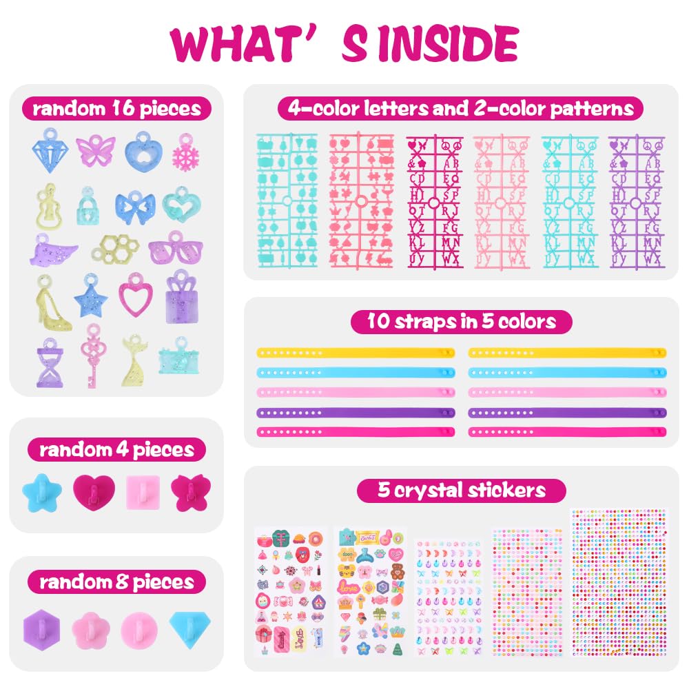 Vellibring Art Craft Making Kit for Kids – DIY Bracelets, Charms & Stickers