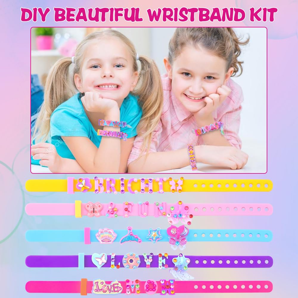 Vellibring Art Craft Making Kit for Kids – DIY Bracelets, Charms & Stickers