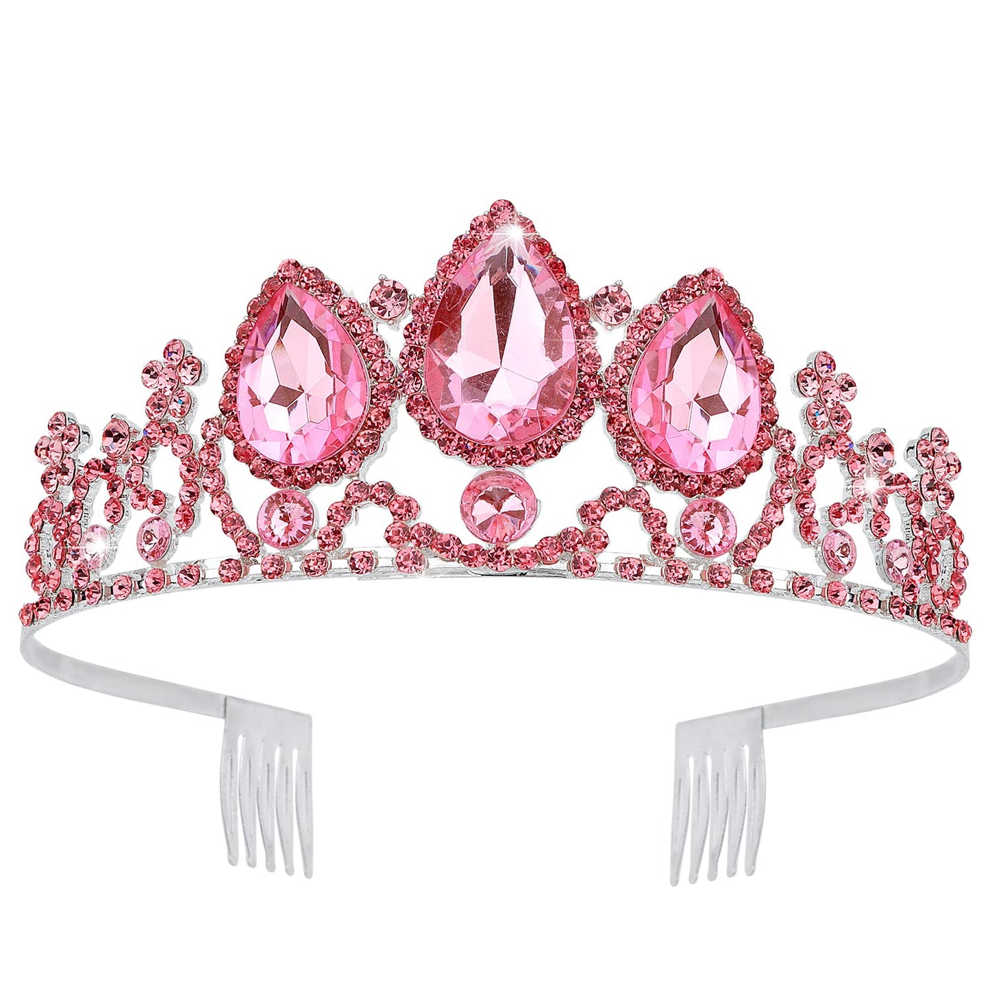 VELSCRUN Princess Tiara for Girls – Lightweight Rhinestone Crown for Parties & Dress-Up