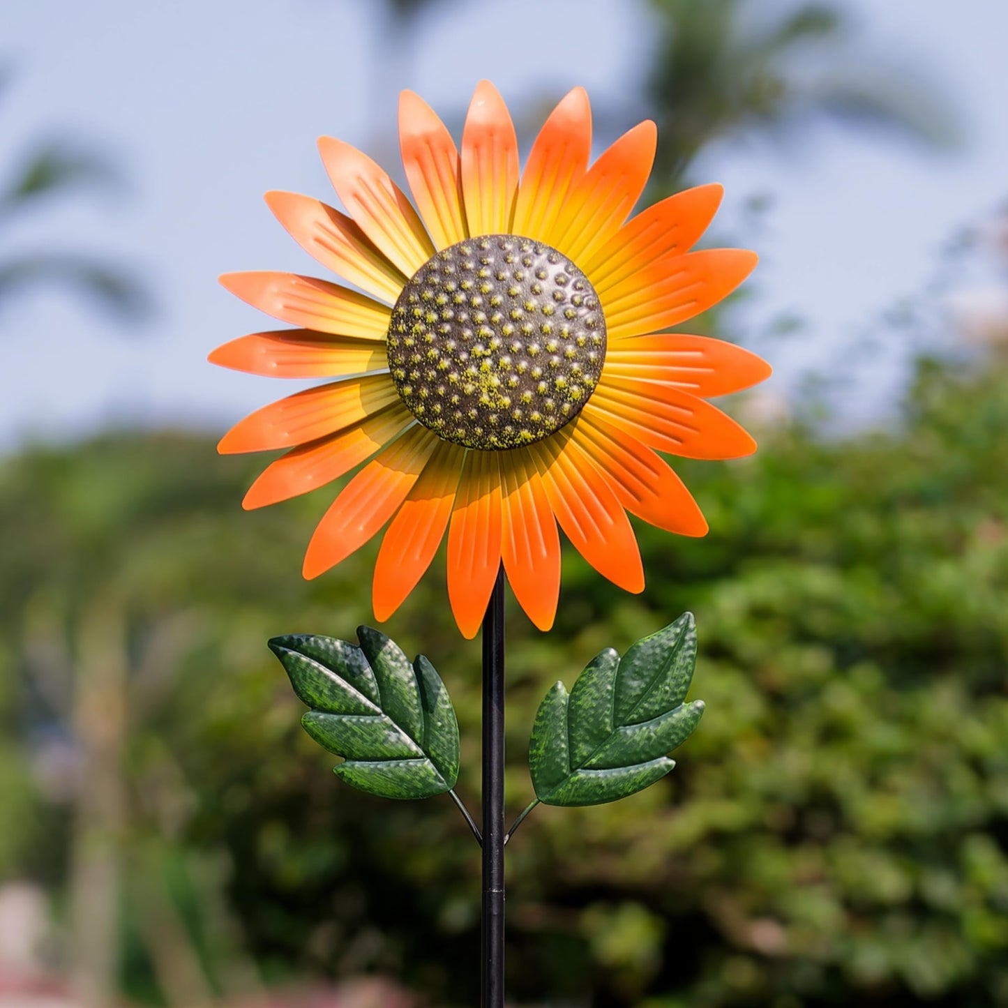 Venniy Sunflower Wind Spinner — 57-Inch Outdoor Garden Windmill