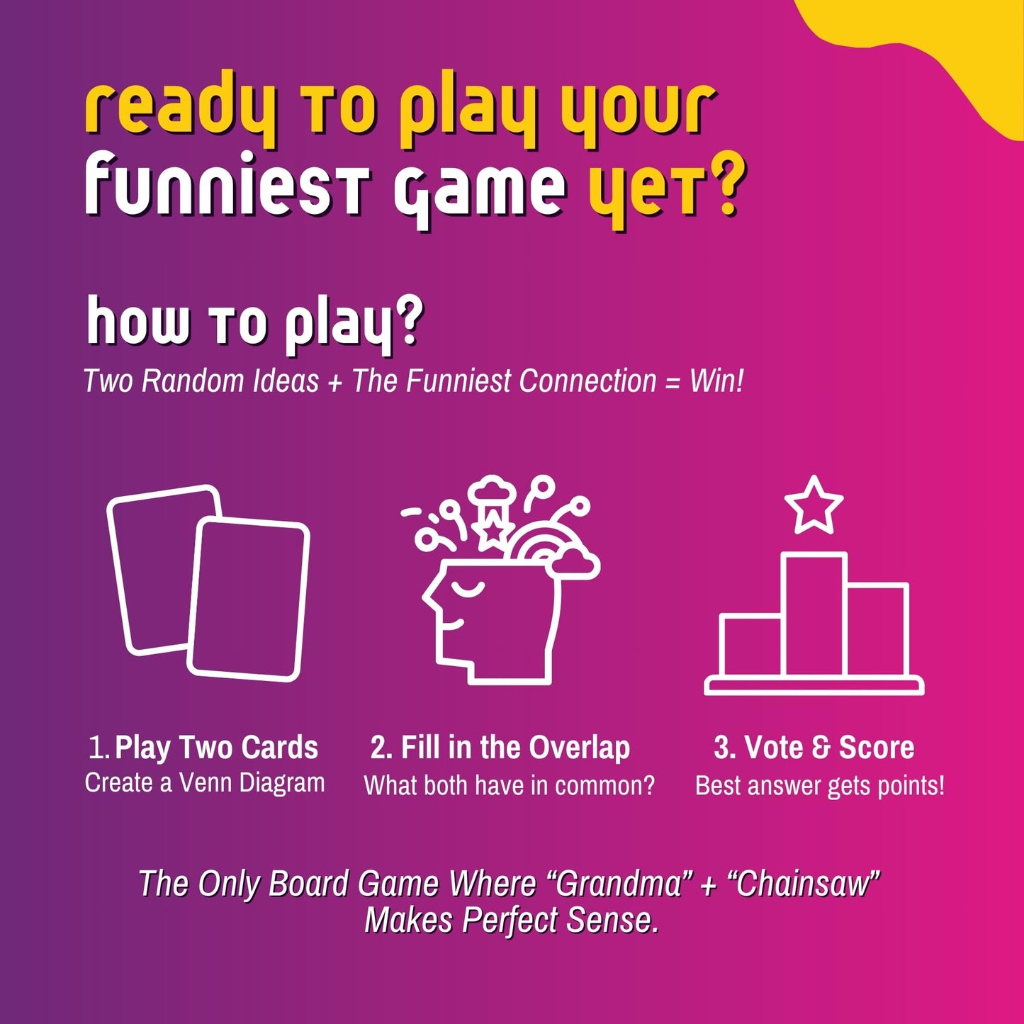 VENNS WITH BENEFITS – Fun Venn Diagram Board Game for 3+ Players | Teens & Adults