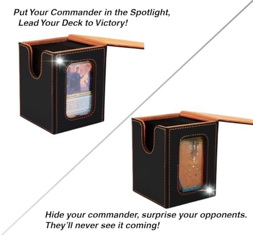 Venssu MTG Deck Box with Window – Commander Display, 100 Double-Sleeved Cards