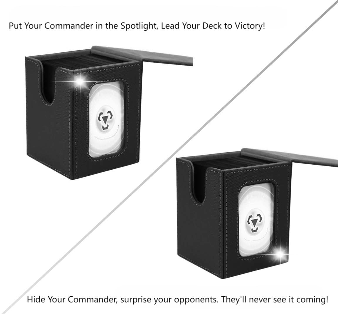 Venssu MTG Deck Box for Commander Display — Fits 100 Double-Sleeved Cards | Turquoise & Pink