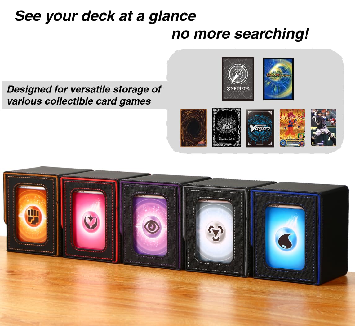 Venssu MTG Deck Box for Commander – Holds 120 Cards, Includes Top Loader & Dividers