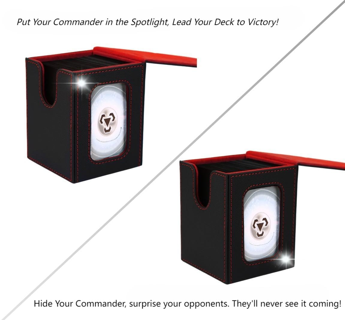 Venssu MTG Deck Box for Commander – Holds 120 Cards, Includes Top Loader & Dividers
