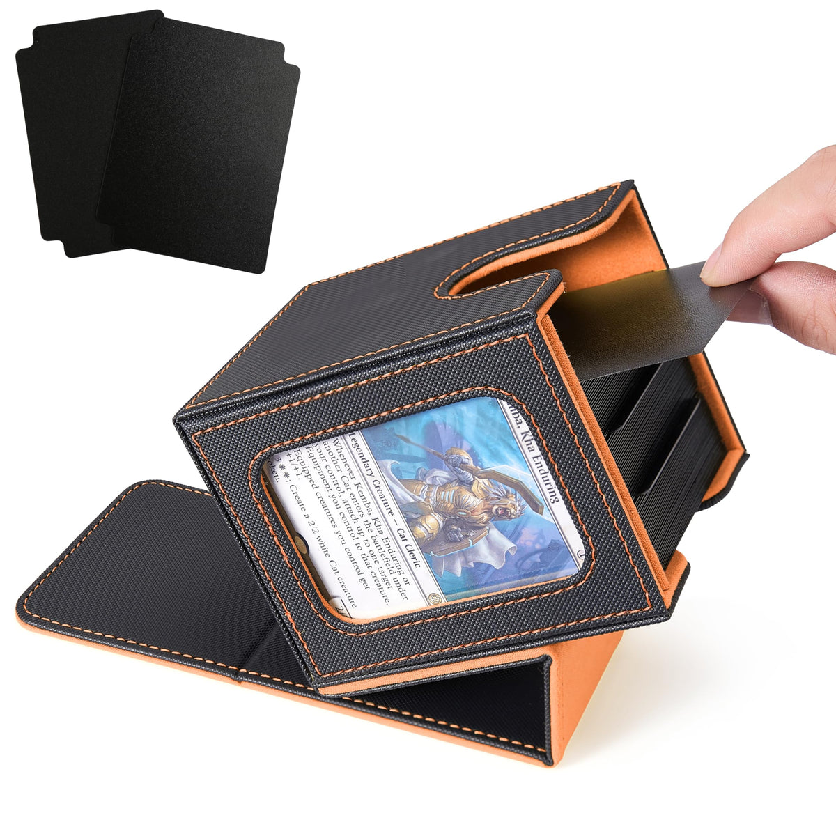 Venssu MTG Deck Box with Window – Commander Display, 100 Double-Sleeved Cards