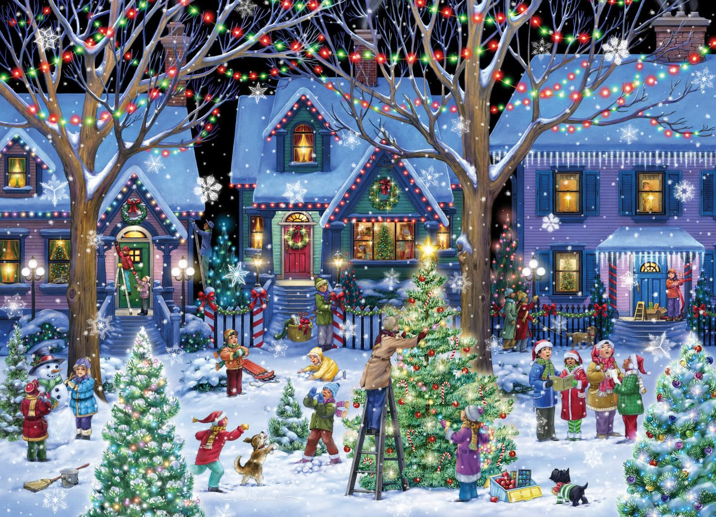 Advent Calendar Jigsaw Puzzle 1000 Pieces – Christmas Cheer by Vermont Christmas Company – Count Down to Christmas, Use Year After Year