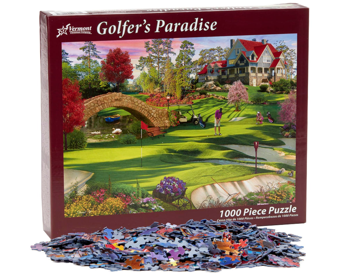 Vermont Christmas Company Golfer's Paradise 1000-Piece Puzzle