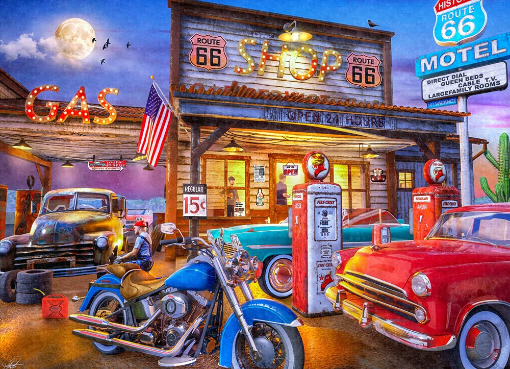 Vermont Christmas Company Route 66 1000-Piece Jigsaw Puzzle