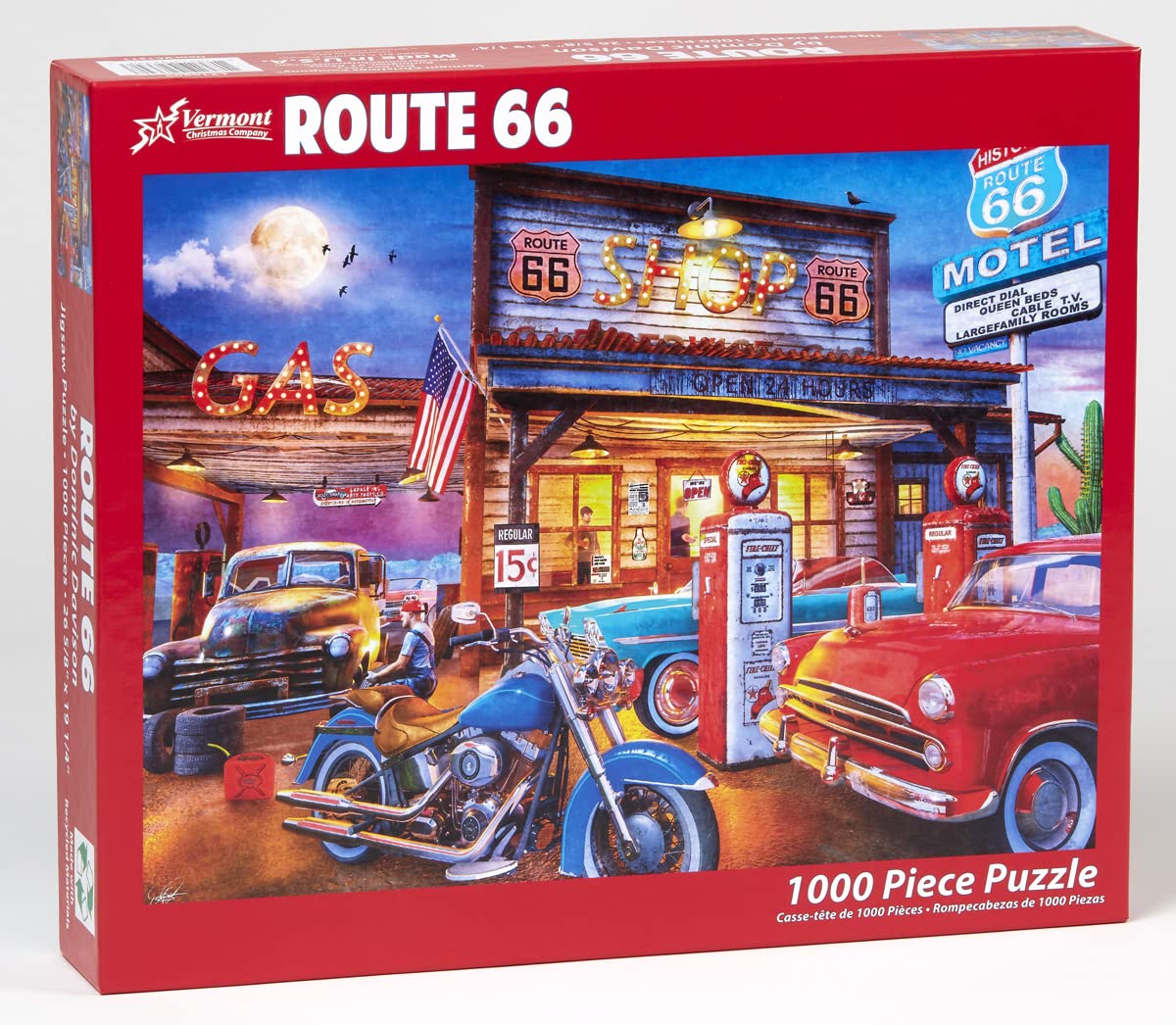 Vermont Christmas Company Route 66 1000-Piece Jigsaw Puzzle