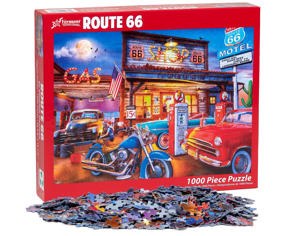 Vermont Christmas Company Route 66 1000-Piece Jigsaw Puzzle