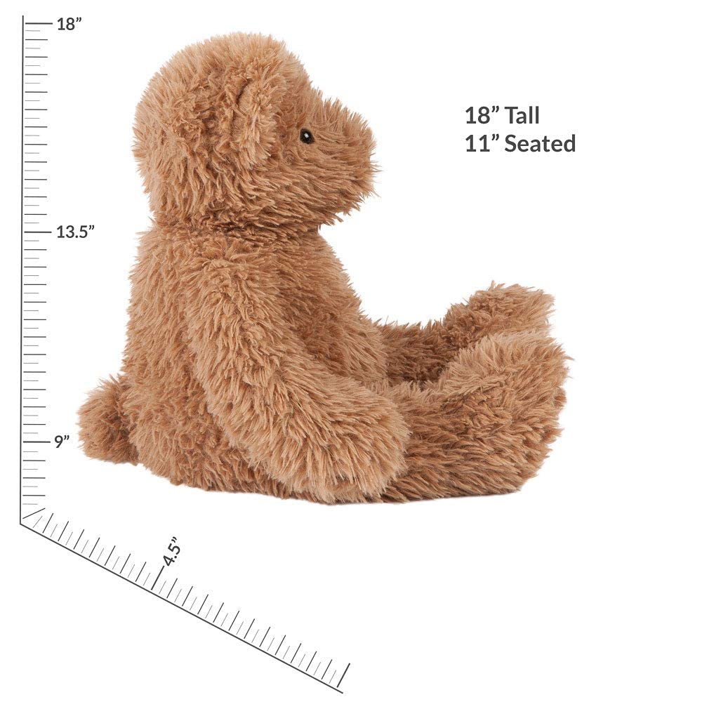 Vermont Teddy Bear Super Soft Almond Brown Teddy Bear – 18 Inch Plush, Made in the USA, Lifetime Guarantee