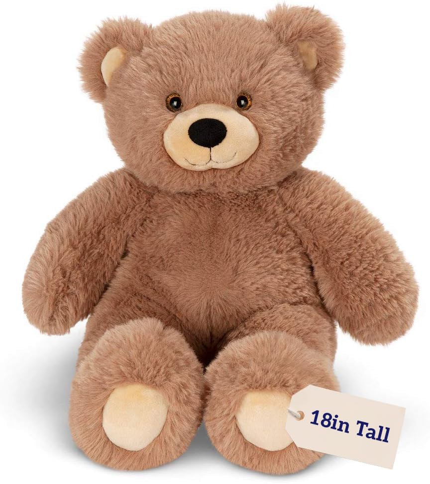 Vermont Teddy Bear Cuddly Soft – 18-Inch Brown Plush Bear | Huggable Gift for All Ages