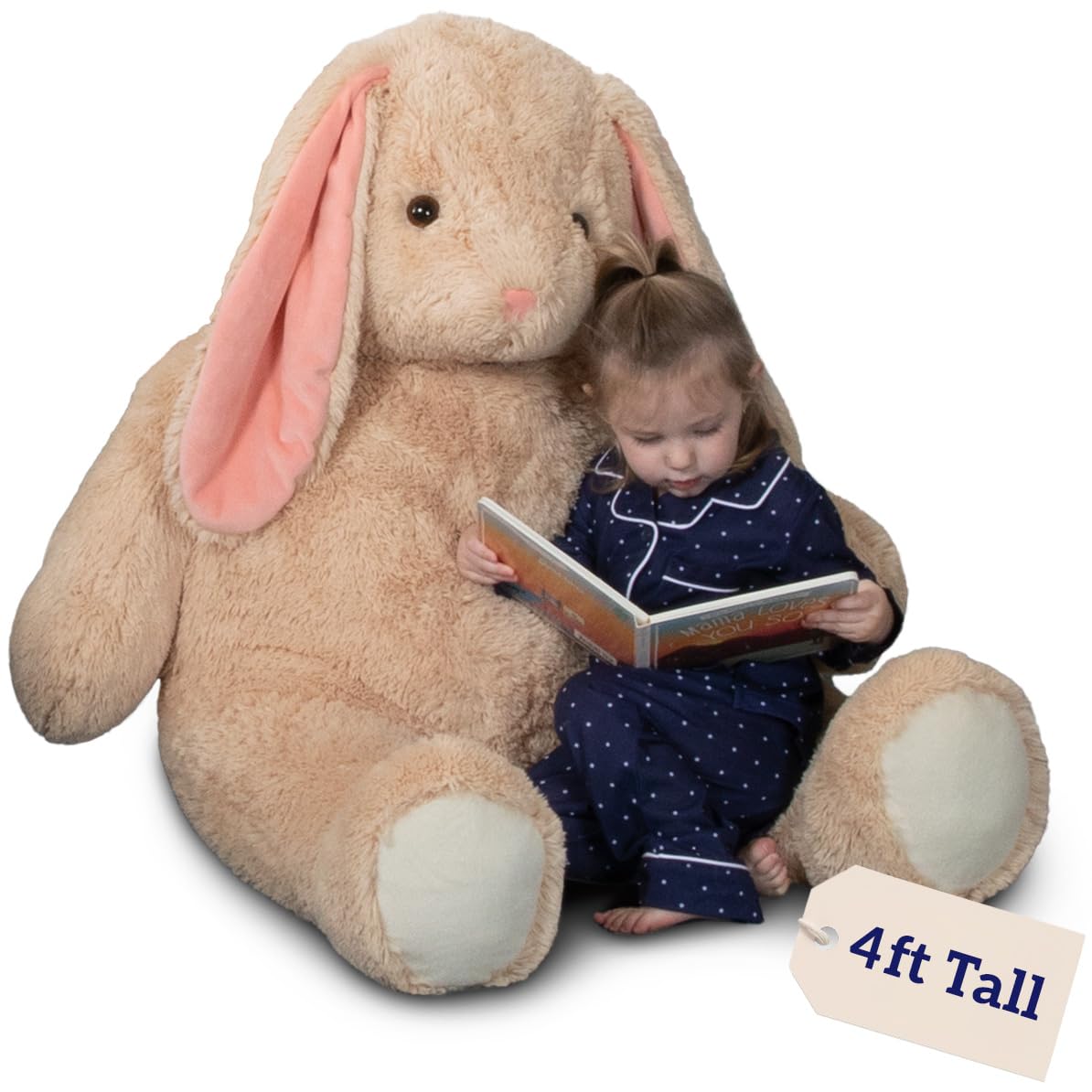 Vermont Teddy Bear Giant Bunny — 4 Ft Plush Stuffed Animal | Giant Cuddle Collection