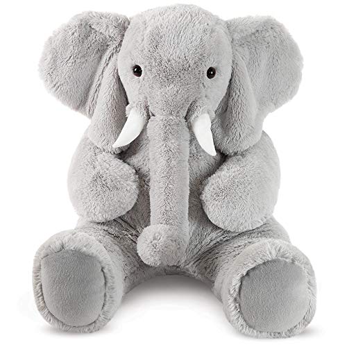 Vermont Teddy Bear Giant Elephant Stuffed Animal – 4-Foot Plush from Giant Cuddle Collection