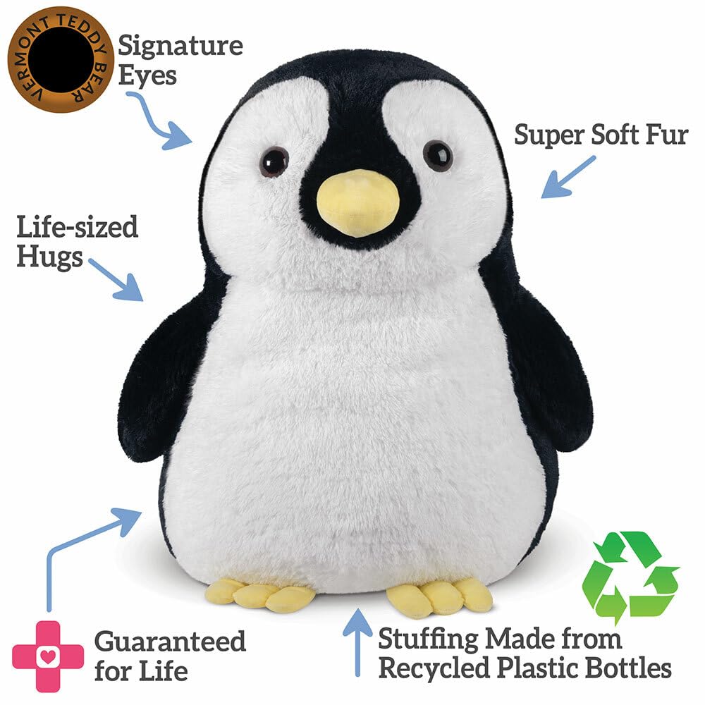 Vermont Teddy Bear Giant Penguin Stuffed Animal - 28-Inch Plush from Giant Cuddle Collection