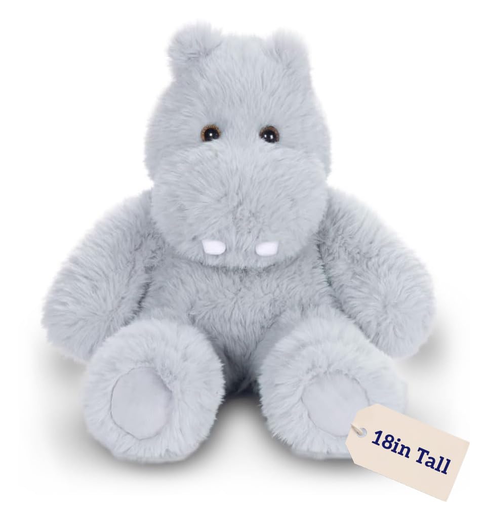 Vermont Teddy Bear Hippo Plush 18-Inch – Ultra-Soft Stuffed Animal for Kids