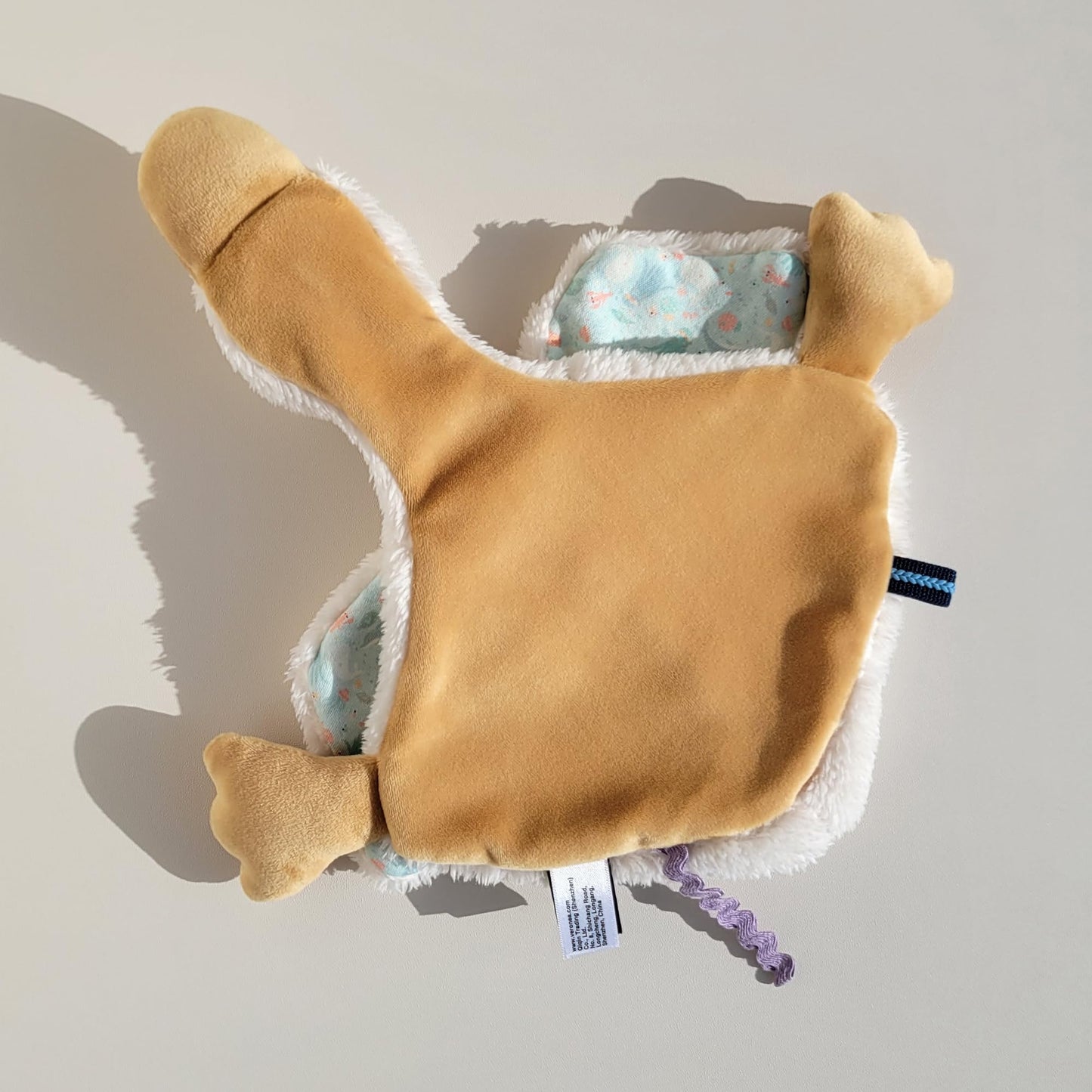 Veronea Helga Goose Pacifier Holder & Lovey — 9.8-inch Infant Toy (Cannoli Cream)