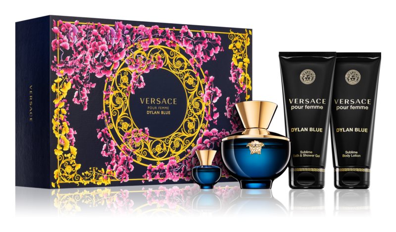 Versace Pour Femme Dylan Blue Gift Set 100ml EDP + 100ml Shower Gel + 100ml Body Lotion