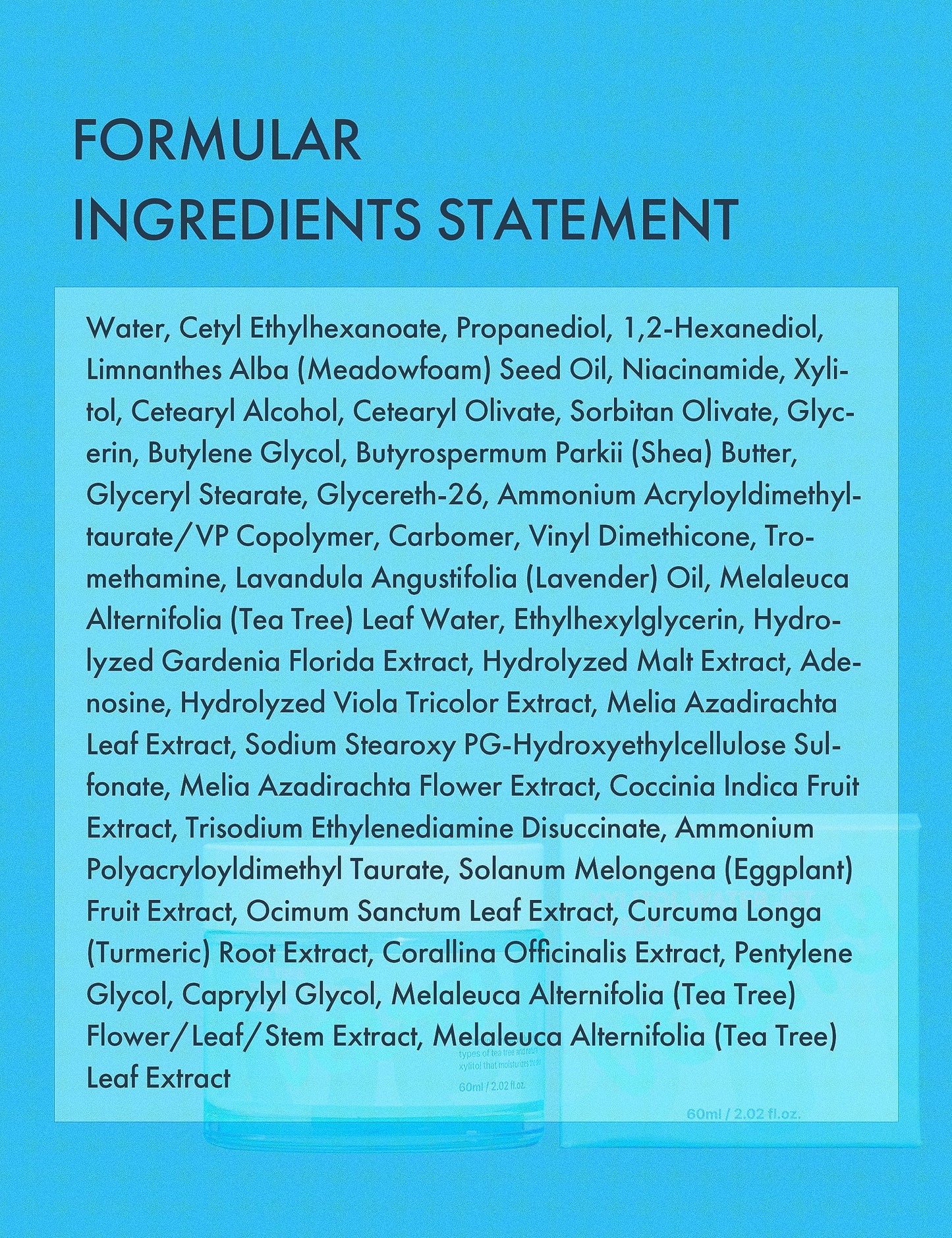 Vertty Tea Tree Xylitol Hydrating Facial Cream | Cooling Non-Comedogenic Moisturizer (2oz)