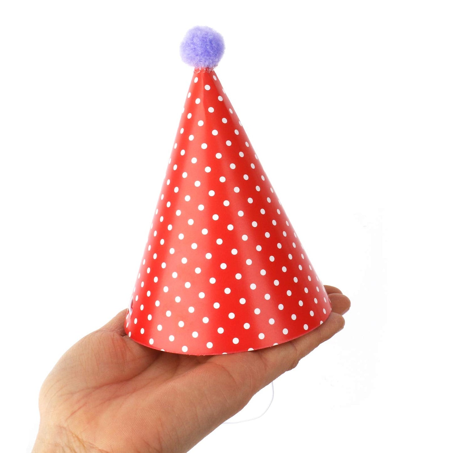 Vesil Party Hats for Kids – DIY Mini Cone & Crown Set with Pom Poms, Rainbow Colors