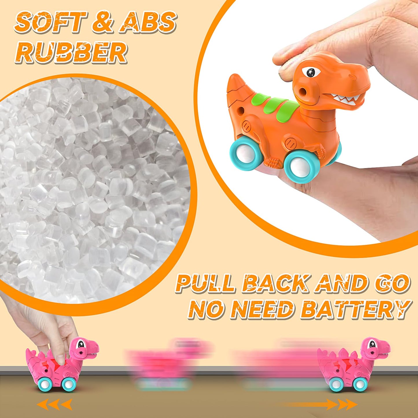 Veslier Dinosaur Transport Truck – 6 Mini Dinosaurs, Music & Roaring Sounds | Gift for 2+