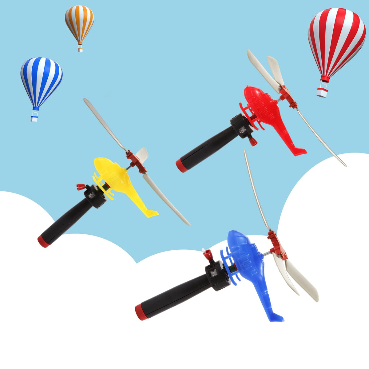 VETE 8-Pack Flying Helicopters for Kids – 360° Rotating Toys, Party Favors & Classroom Prizes
