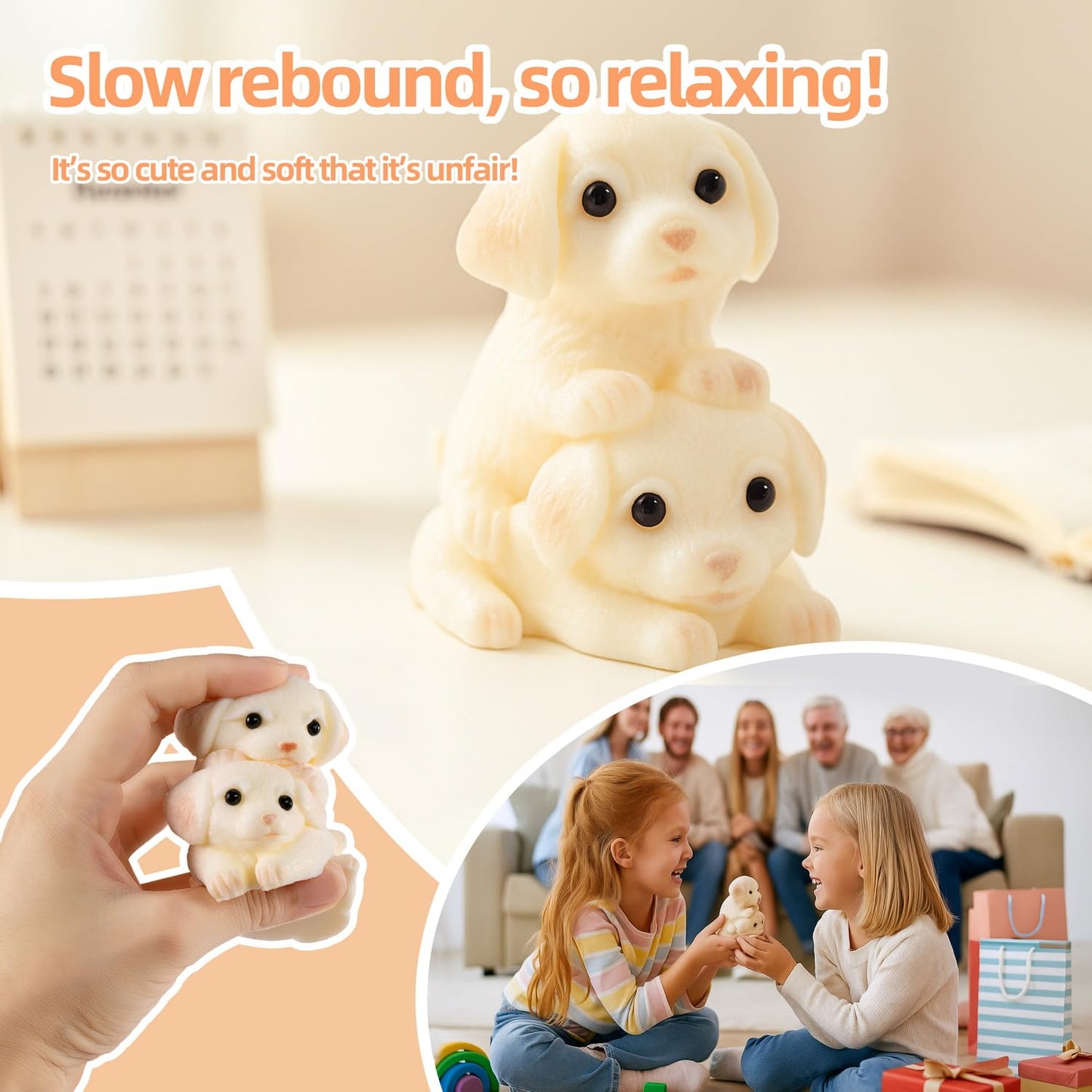 Vexolytrium Handmade Silicone Taba Dog Squishy – 2-Piece Stress Relief Toy Set