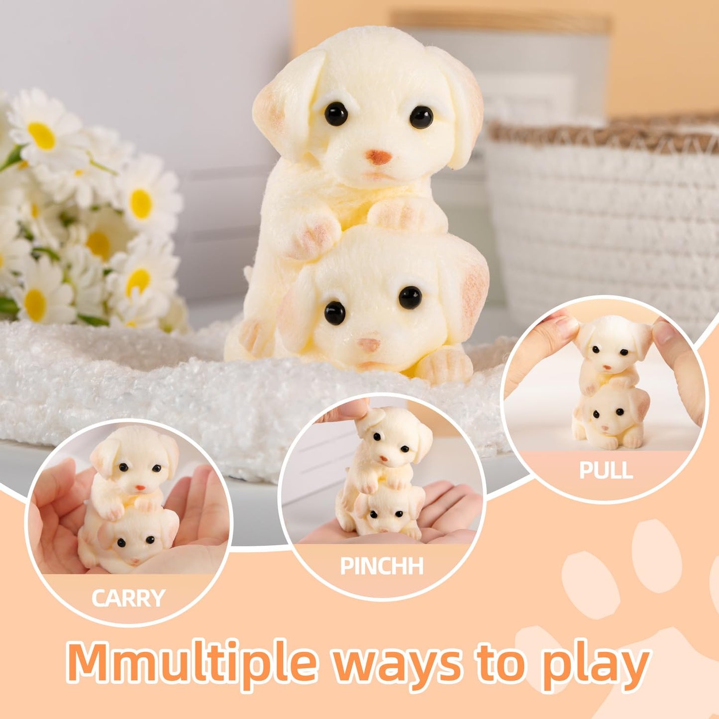 Vexolytrium Handmade Silicone Taba Dog Squishy – 2-Piece Stress Relief Toy Set