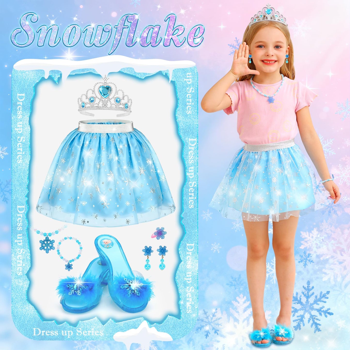 VGOFUN Princess Dress Up Shoes Set – Toddler Jewelry Boutique Kit for Girls 3–6