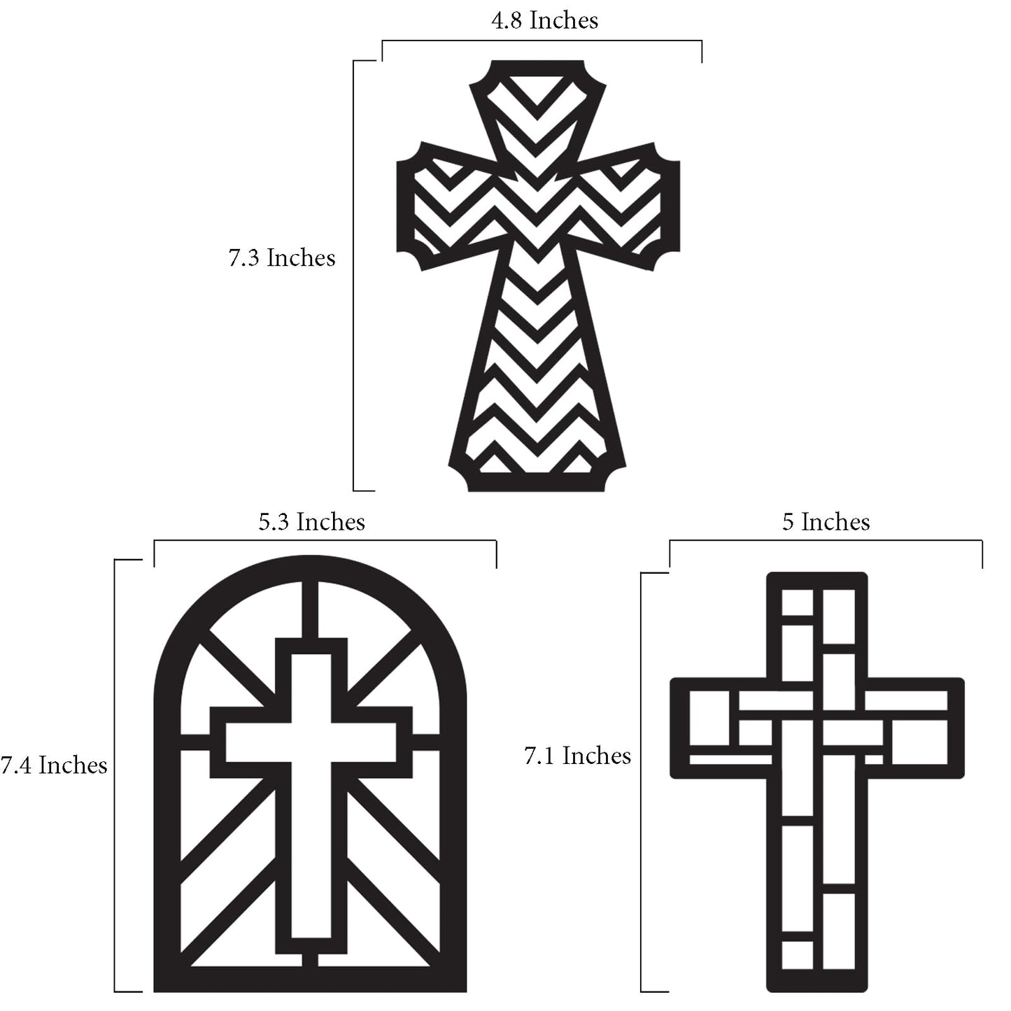 VHALE Suncatchers Craft 3 Sets (9 Cutouts) with Tissue Papers – Cross Sun Catcher Kit for Window Art & Classroom Crafts