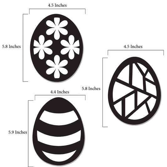 VHALE Suncatchers Craft 3 Sets (9 Cutouts) – Easter Egg Window Art Kit