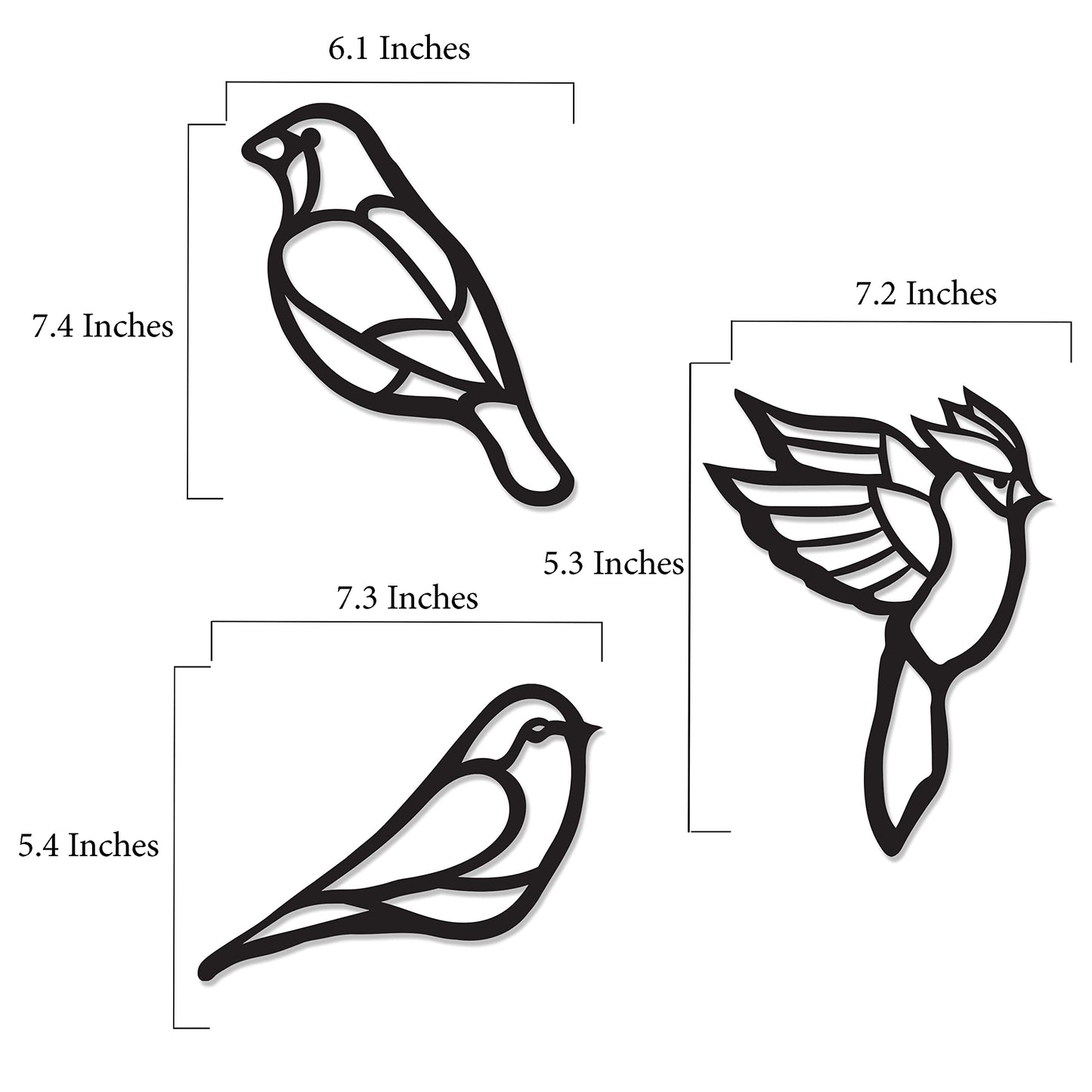 VHALE Suncatchers Craft Kit – 3 Sets (9 Bird Cutouts) with Tissue Papers
