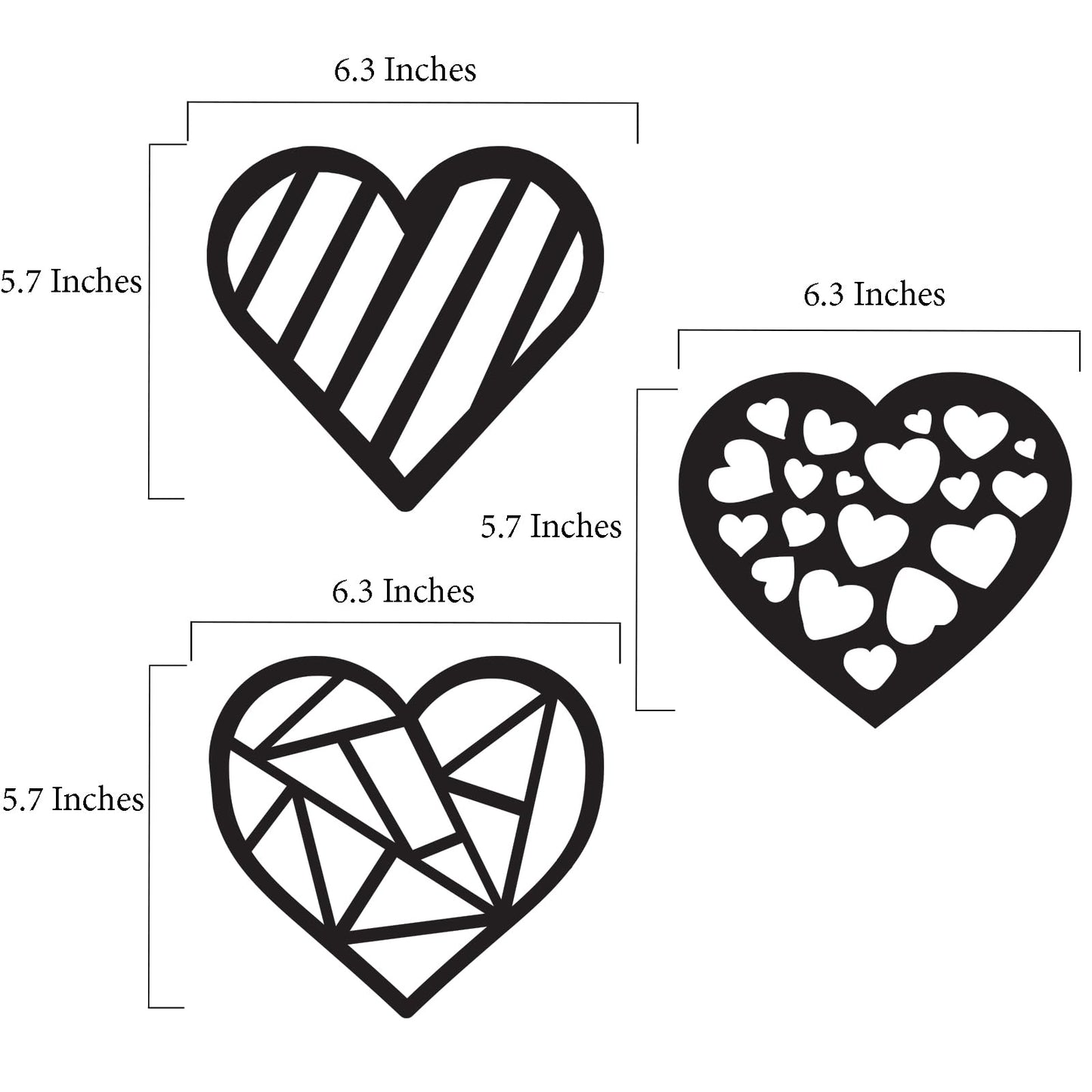 VHALE Suncatchers Craft Kit – 3 Sets (9 Heart Cutouts) with Color Tissue Paper
