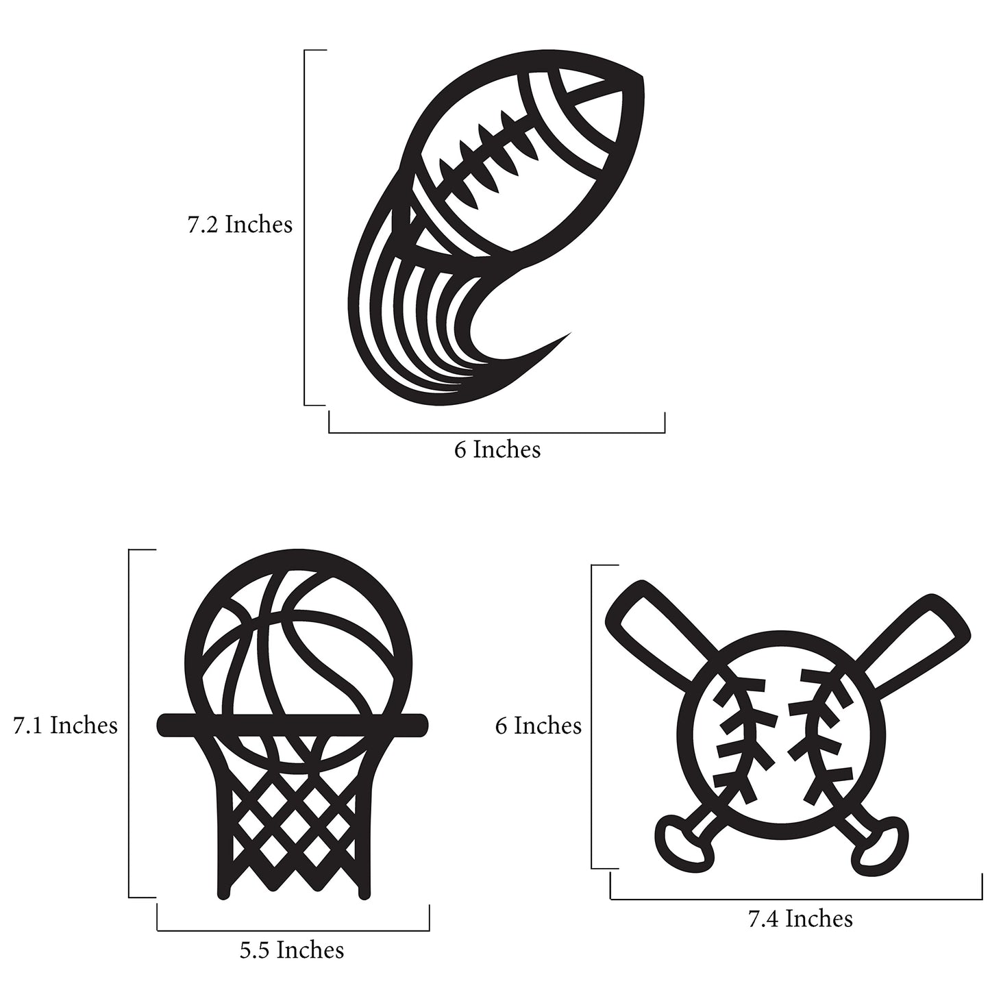 VHALE Suncatchers Craft Kit – Sport Theme (3 Sets, 9 Cutouts) with Tissue Papers