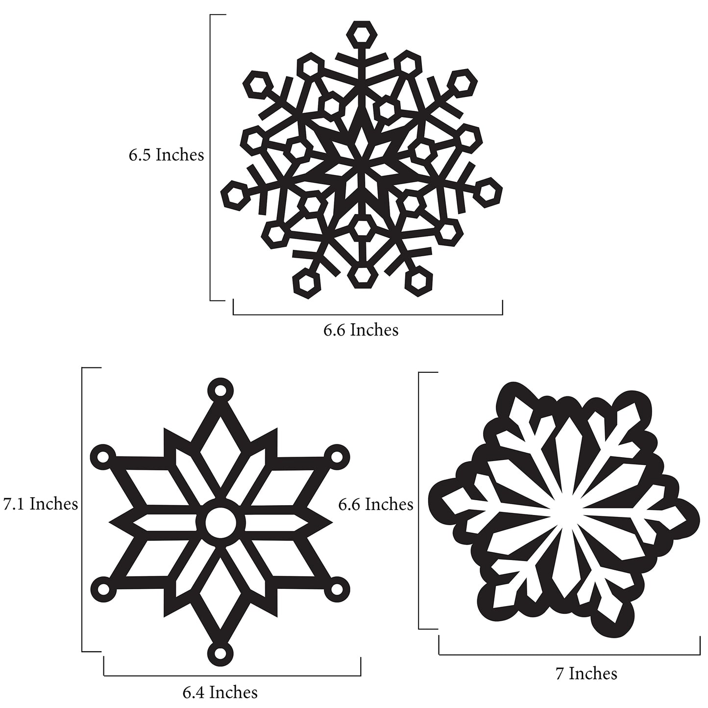 VHALE Suncatchers Craft Kit – 3 Snowflake Sets with Color Tissue Papers for Window Art