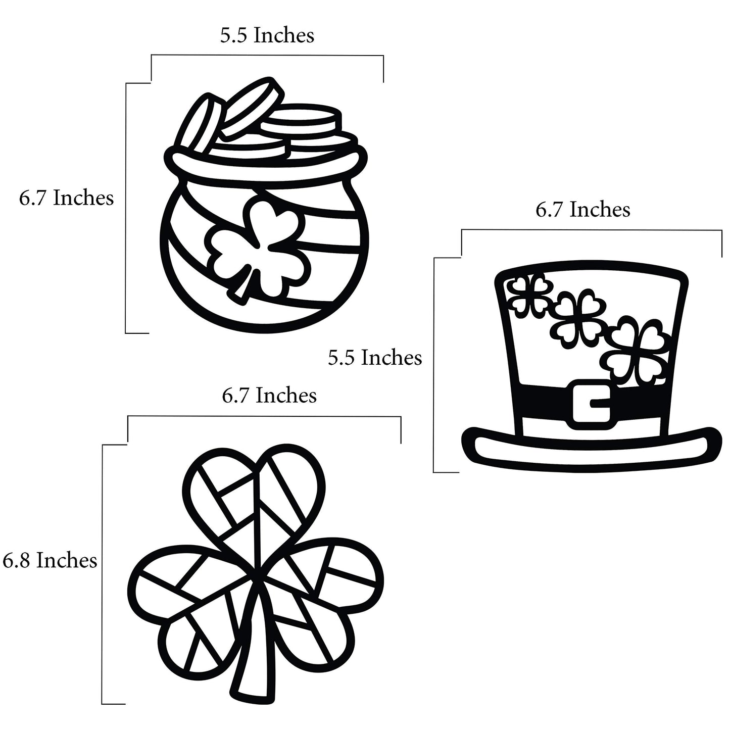 VHALE Suncatchers Craft 3 Sets with Tissue Paper – St. Patrick's Day Window Art Kit