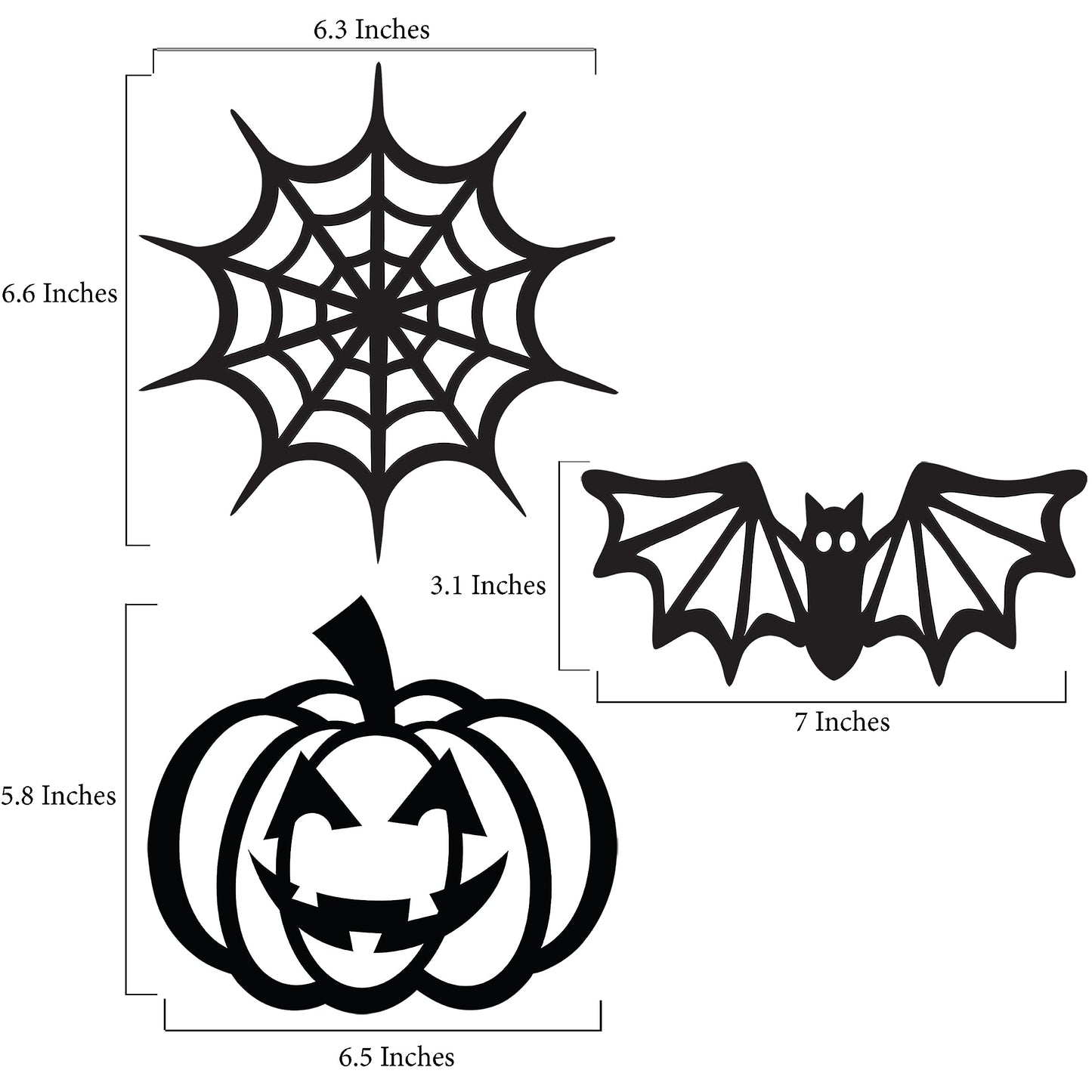 VHALE Suncatchers Craft Sets: 3 Halloween Templates + Tissue Papers for Window Art